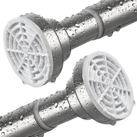 Tringle à rideau de douche extensible en acier inoxydable sans perçage pour salle de bain, fenêtre, placard, cuisine, armoire, 160 à 270 cm (1/5)