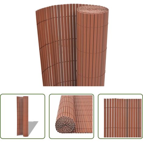 PVC Gartenzaun - Gartenzaun Braun 150 x 500 cm PVC (1/5)