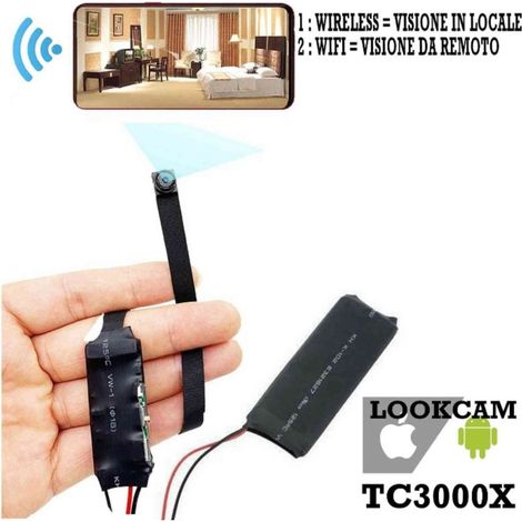 Telecamera Sorveglianza Micro Spy Cam Tc3000X Wifi