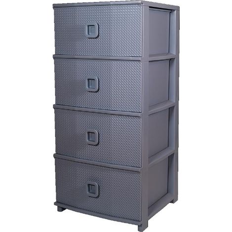 Cassettiera Pratika Kool 4 Cassetti Grigio 37,5 x 37 x 80 cm (1/2)