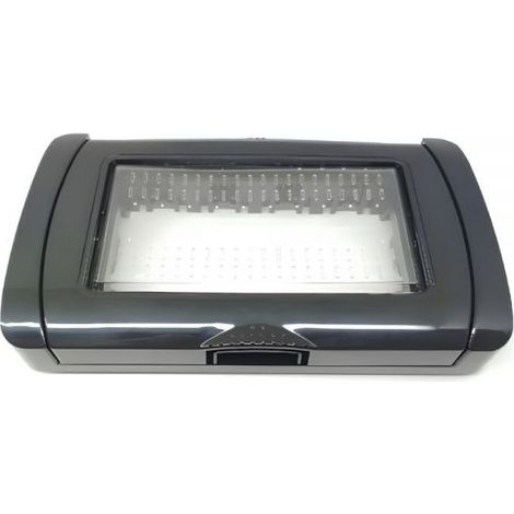 MAPAM Placca idrobox IP55 T1 4P NERO compatibile Living - ART-P8004ID-NE