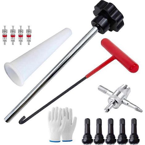 Kit d'outils pour valve de pneu à changement rapide, tige de valve TR413, remplacement et installation (1/5)