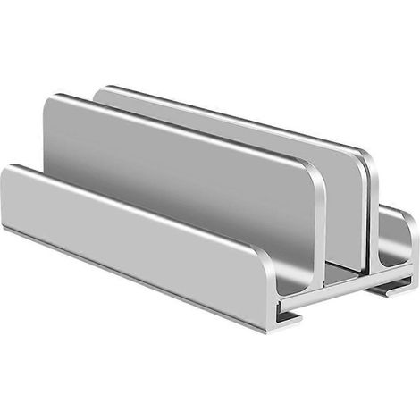 Multifunktionaler Dokumentenhalter, vertikaler Ständer für Laptops und Tablets, verstellbarer Dreifach-Ständer, silber, Modell L402.