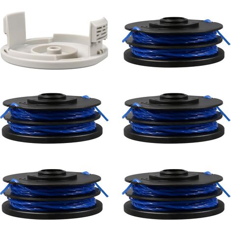 Bobine de fil RAC123 pour débroussailleuse Ryobi - 1,6 mm x 8,3 m - Bobine de rechange pour débroussailleuse Ryobi RLT4027, RLT4125, RLT5027, RLT6030, RLT5127, RLT6130 (5+1) (1/5)