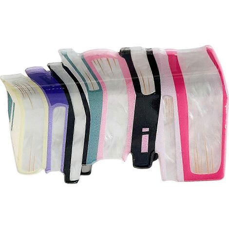 Pince à cheveux pour fille, couleur bonbon, forme livre, antidérapante, grande taille, pince à cheveux arrière.-Pink (1/5)