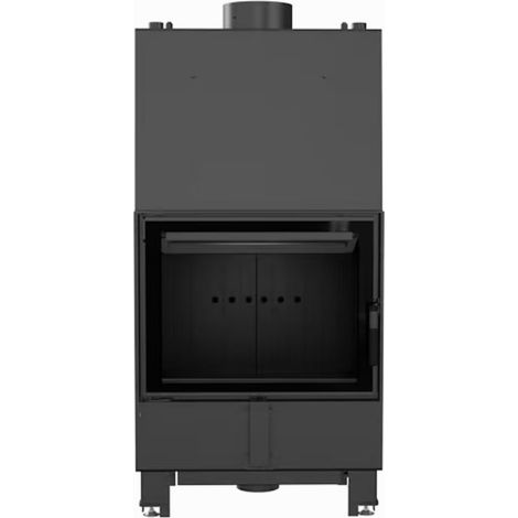 Kratki Wasserführender Kamineinsatz LUCY 16 kW BLACK Ø 200 Hausheizung Kamin (1/5)