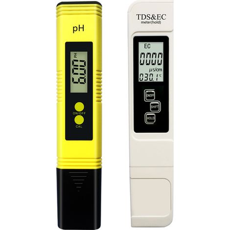 Testeur de Qualité de l'eau, Testeur PH Mètre Électronique, TDS&EC Mètre Température, Auto Calibration, TDS PH EC Température 4 en 1 Set pour Piscine (1/5)