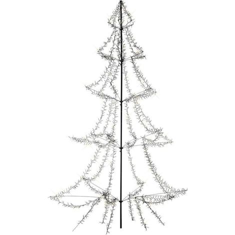 LED Light-up-Baum Cluster aus 450cm-3000L,schwarz/wweiss