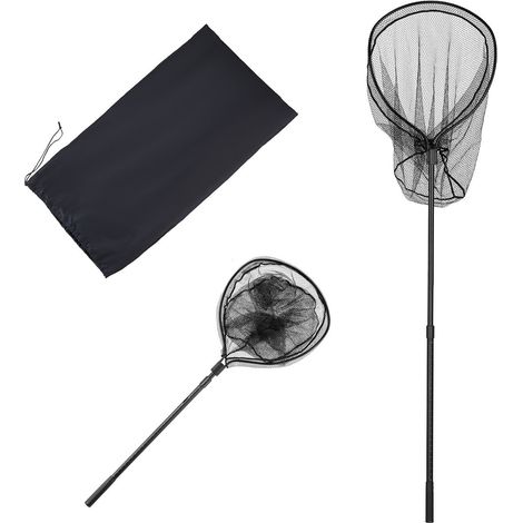 Landekescher mit Teleskopstiel aus 6063-Aluminium, 66-cm-Netzöffnung, PVC-beschichtetes Nylon, für Süß- und Salzwasser (1/5)