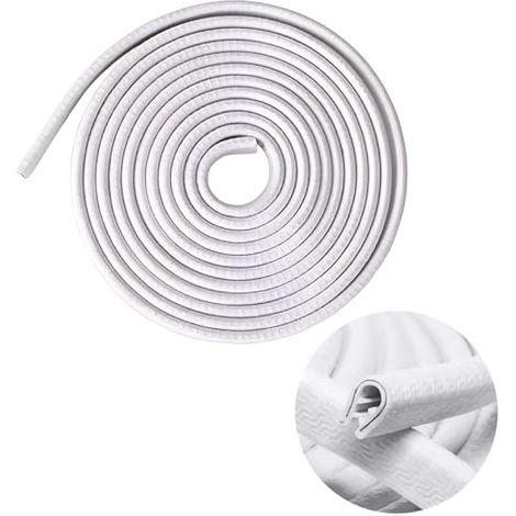 Protege Portiere Voiture, 3M Joint Porte Voiture, Car Edge Trim Seal Pad de Protection en Forme de U, Convient à la Plupart des Voitures (Blanc) (1/4)