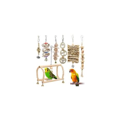 Ensemble aus 7 Maschinen für Oiseaux, Perroquets, Perruches, Perruches Ondulées, Maca-Crezuo