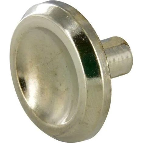 Pomo, Zamak cromado, D.30mm, H.20mm, 1 pieza con tornillos.