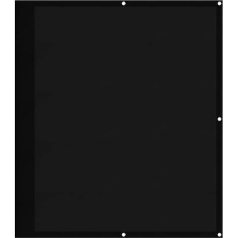 Écran de balcon noir 120x1000 cm 100% polyester oxford (1/5)
