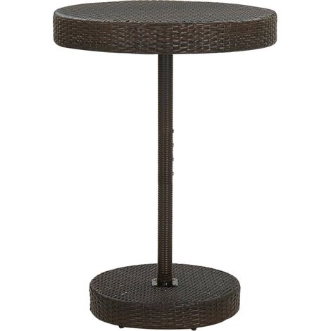 vidaXL Tavolo da Giardino Marrone 75,5x106 cm in Polyrattan (1/5)