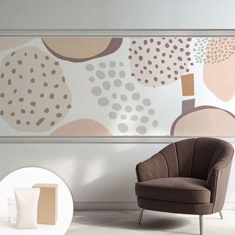 Tapete Tapete Vliestapete mit Kleber - Fototapete mit Motiv - Wandtapete modern - Wanddeko Zarte Punkte 250x104 cm (1/5)