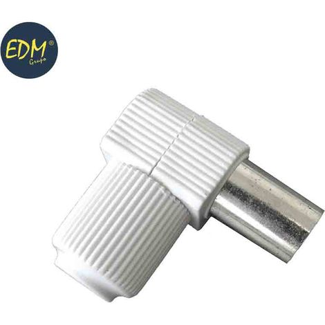 Spina TV angolata maschio retrattile da 9,5 mm