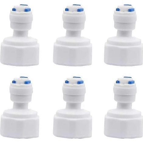 6Pcs 1/4 Tube OD Female Push in Quick Connector Water Filter Connect Quick Fitting Connector for water filters RO systems (1/5)