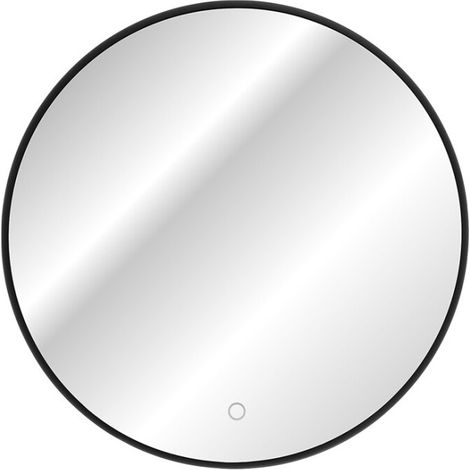Spiegel Badezimmer LED rund schwarz 80x80 cm Design
