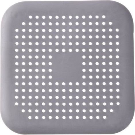 Atrapador de pelo - paquete de 2, silicona con ventosa, filtro de desagüe, universal para baño, bañera y cocina (blanco y gris) (1/5)