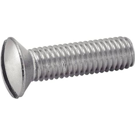 100 Vis à Métaux Tête Fraisée Bombée Fendue 6 x 50 mm - DIN 964 - ISO 2010 - NFE25-124 - UNI 6110 - Inox A4 - D-Work