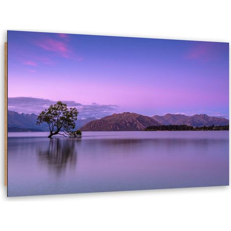 Quadro deco panel, Albero sul lago - 90x60 (1/5)