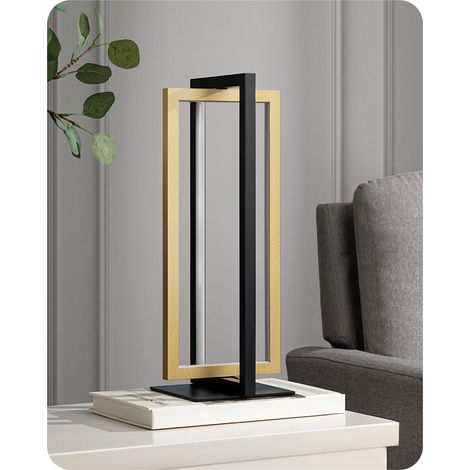 EDISHINE LED Touch Dimmbare Tischlampe, 3 Farbtemperaturen, 750 Lumen, 3000K-4500K-6000K, Nachttischlampe für Schlafzimmer, Wohnzimmer, Büro, Schreibtisch, Geschenk, Schwarz Gold