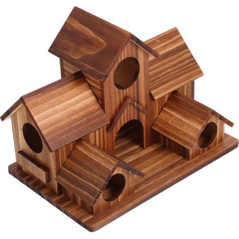 Holz Vogelnistkasten Für Draußen Vogelhäuschen Aus Naturholz (1/5)