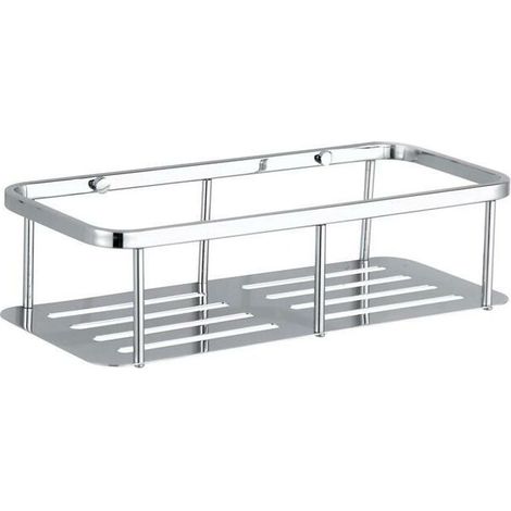 Exclusive Stainless Steel Shower Caddy - Bathroom Tub Shelf Shower Tray Wall Mounted Corner Shelf Bracket (Stainless Steel, 1 Tier) (1/5)