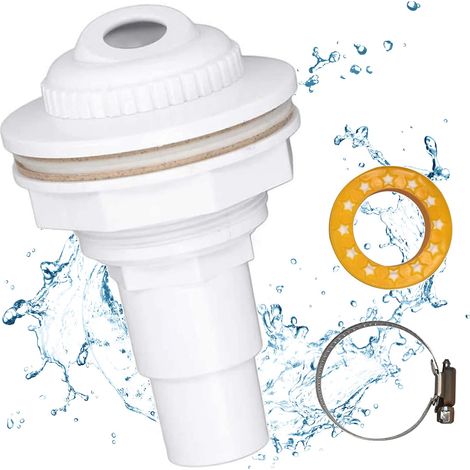 Buse Refoulement Piscine,Buse D'EntréE Pour Piscine avec Embout de Tuyau 38/32 mm,Buse Refoulement Buse D'EntréE pour Piscine,Buse D'EntréE pour Piscine,pour Drainage Piscine