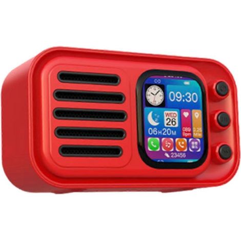 Enceintes Bluetooth sans fil HiFi rétro portables à écran tactile, A (1/5)