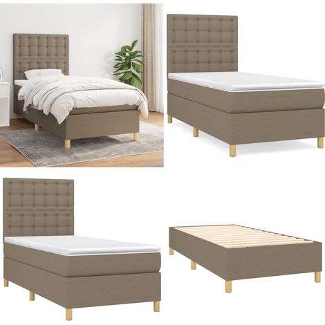 Boxspringbett mit Matratze Taupe 80x200 cm Stoff - Boxspringbett - Doppelbett - Bettenrahmen - Schlafsofa - Lattenrost - Home & Living (1/5)