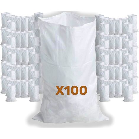 Pack of 100 - Rubble bags, woven, ultra-resistant, 56 x 96 cm each (1/3)