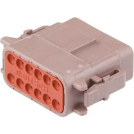 Connettore Serie DTM Maschio 12 Vie Marrone