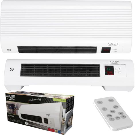 Riscaldatore a Parete in Ceramica Adler AD7714 con Sensore di Finestra Aperta, Timer e Termostato, 2200W, Bianco (1/5)