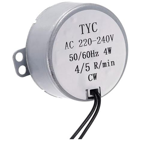 Synchrone Moteur AC220-240V 4-5RPM 50-60Hz CW 4W D Arbre Électrique Moteur pour Micro-ondes Four, Ventilateur (1/2)