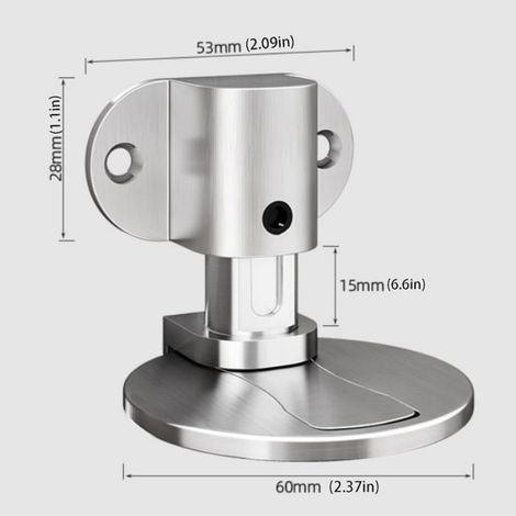 Lot De 2 Butées De Porte Magnétiques Invisibles, Réglables, Ruban Adhésif Double Face 3M Ou Installation De Perçage, Pour Dif[F286] (1/5)