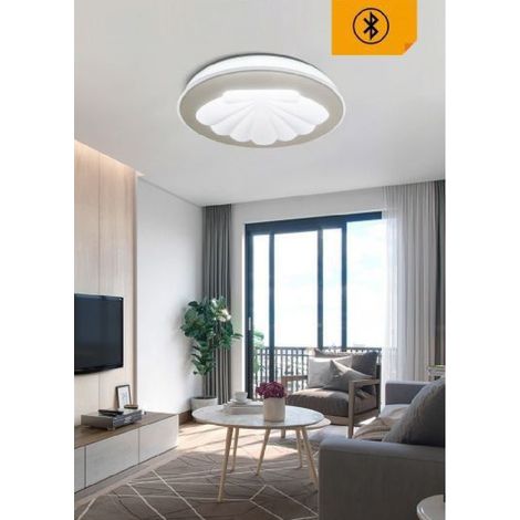 TrAdE Shop Traesio - Plafoniera Lampadario Soffitto 46 W Conchiglia Dimmerabile Toni Di Luce Pn-11-3c - (1/3)