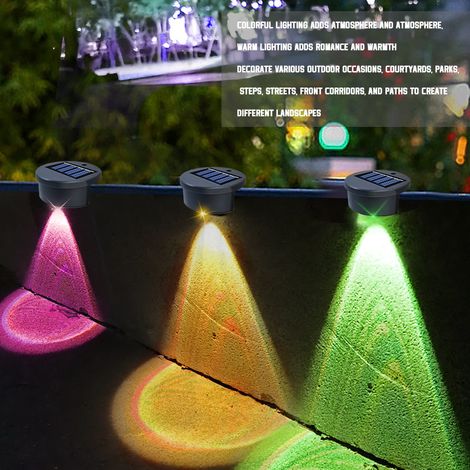 Nouvelle lampe solaire d'escalier, lampe de jardin extérieure étanche, applique murale, lampe de clôture, lot de 10-AquaForge