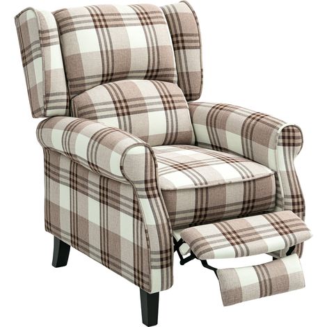 160° Reclining Armchair,  Footrest - Brown (1/5)