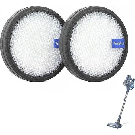 Lot de 2 filtres HEPA lavables de rechange pour aspirateur sans fil PrettyCare W200 (1/5)