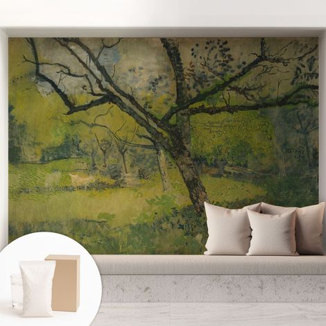 Tapete Vliestapete mit Kleber - Wanddekoration - Wandfolie - 3D Tapete Wand - Wohnungsdeko Grüne Landschaft 208x146 cm (1/5)