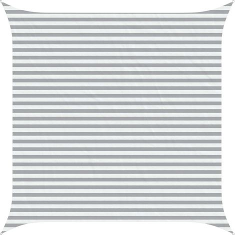 Toldo Vela de Sombra Gris claro y blanco. 4 x 4 m vidaXL