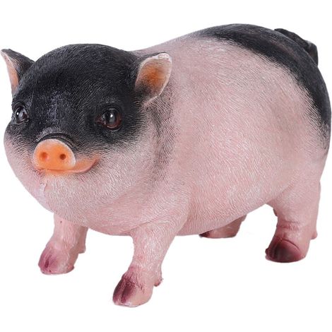 Figurine Mignonne de Cochon Décoratif Artificiel - Modèle Animal Résine pour Décoration Intérieure et Bonsaï - Idée Cadeau Original (1/5)