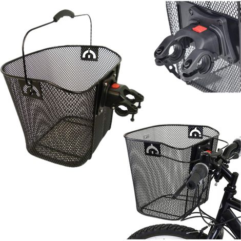 Cesta para bicicleta para manillar, cesta delantera desmontable para bicicleta de 25,4 a 31,8 pulgadas. (1/5)