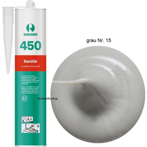 Ramsauer 450 Sanitär Silicon Fugen Dichtstoff 310ml Kartusche grau Nr. 15