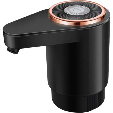 Pompe à eau distributrice pour bonbonnes de 5 gallons, rechargeable par USB, distributeur d'eau portable pour la maison, la cuisine, le bureau et le camping (noir). (1/5)