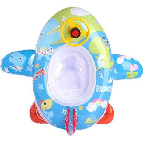 Flugzeug-Schwimmring Sommer-Essentials Wasserspielzeug Aufblasbarer Kinder-Schwimmring (1-5 Jahre), mit Aufblaspumpe