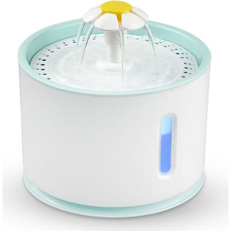 Fontaine à Eau pour Chat et Chien Automatique 2,4L, Distributeur Eau Silencieux avec LED Fenêtre de Niveau d'eau et Filtre à Charbon Actif (1/5)