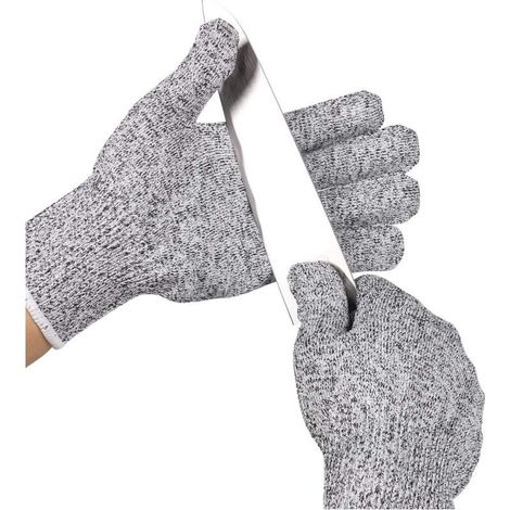 Gants Anti-coupures Niveau 5 Sécurité Gants de cuisine pour couper la viande, sculpter le bois, boucher, tailler S (1/5)