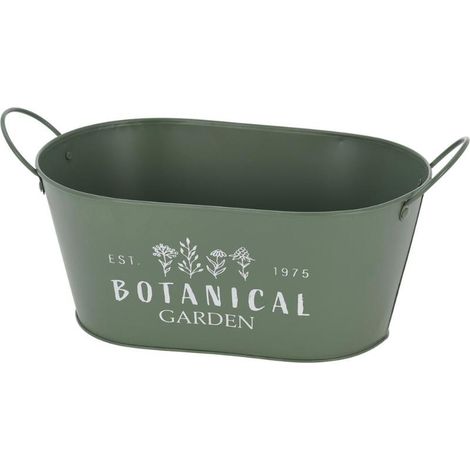 PROGARDEN macetero cesta chapa verde 26x16x12 cm , Macetero cesta chapa verde 26 x 26 x 12 cmFabricado en chapa apta para exterioresIdeal para decorarEstilo industrial<